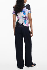 DESIGUAL WOMEN'S SHORT-SLEEVE T-SHIRT BLACK