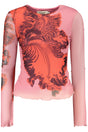 DESIGUAL WOMEN'S PINK LONG-SLEEVE T-SHIRT