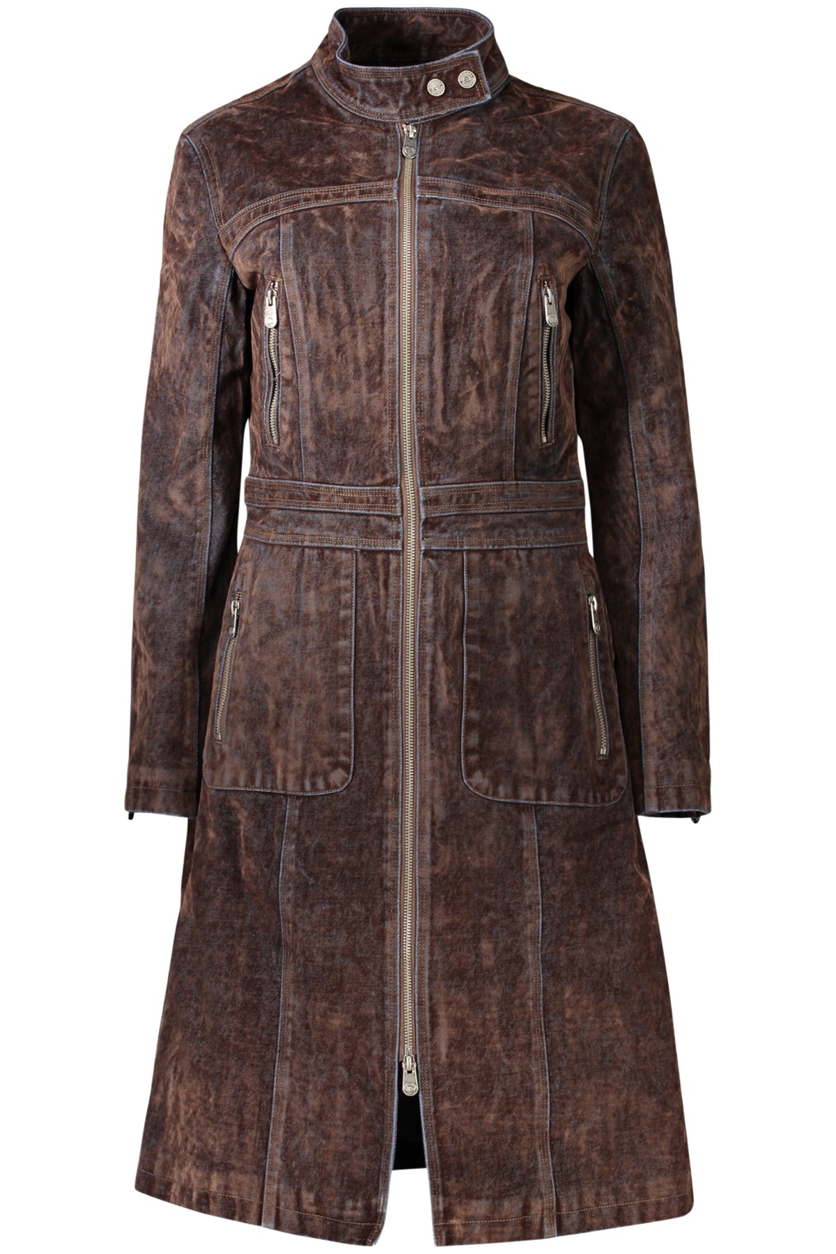 DESIGUAL WOMEN'S BROWN TRENCH COAT
