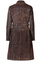 DESIGUAL WOMEN'S BROWN TRENCH COAT