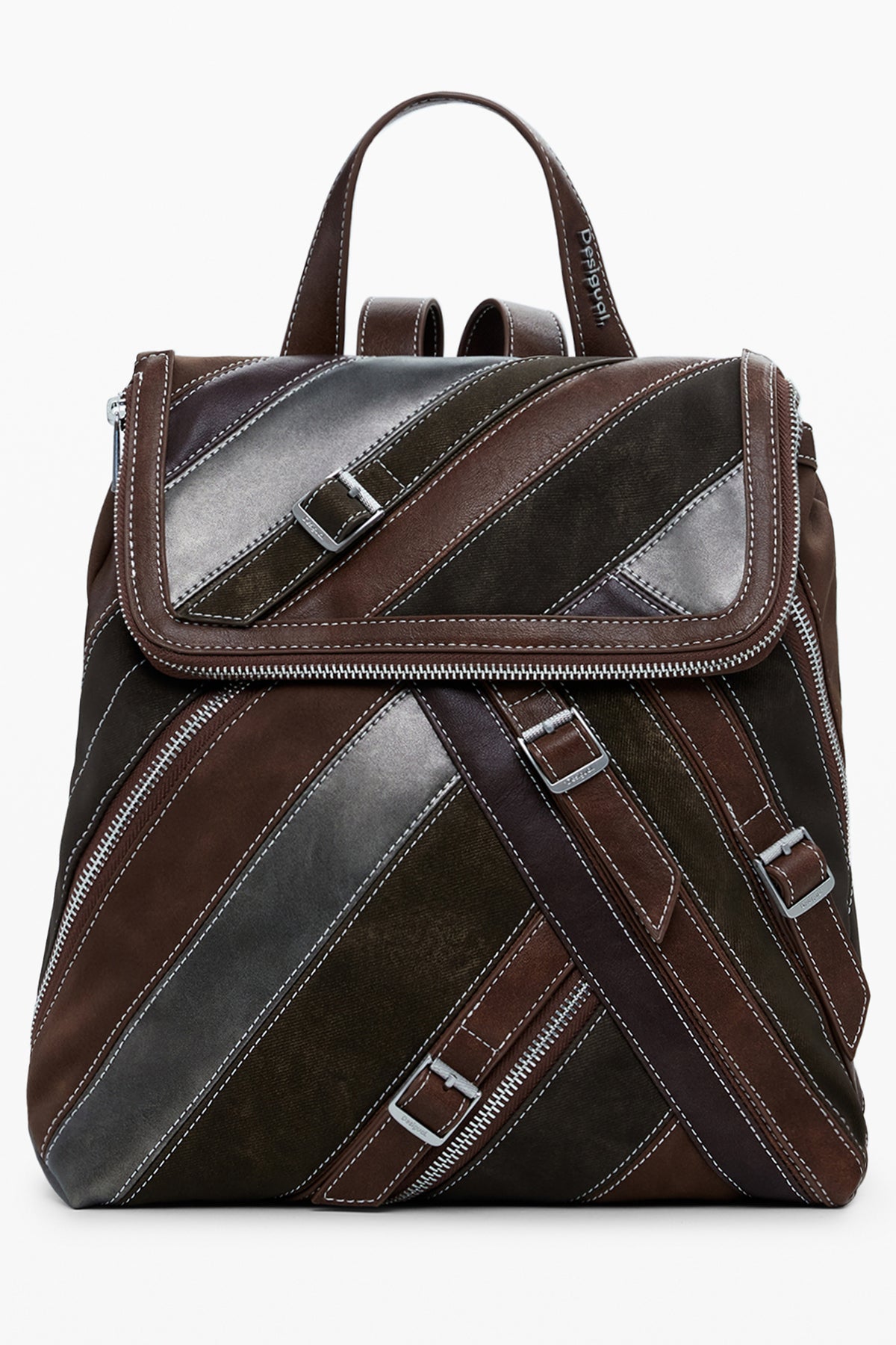 DESIGUAL WOMEN'S BROWN BACKPACK