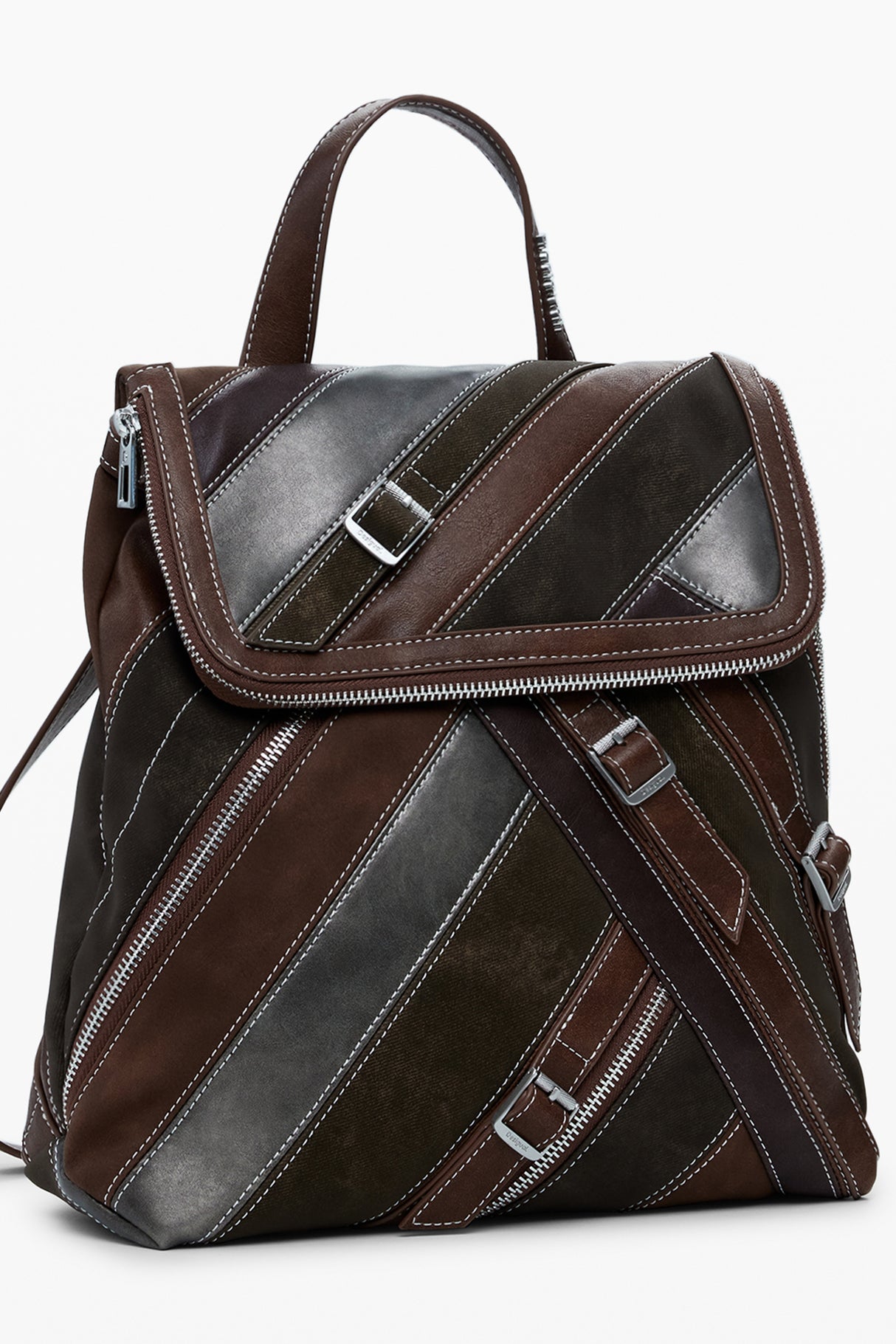 DESIGUAL WOMEN'S BROWN BACKPACK
