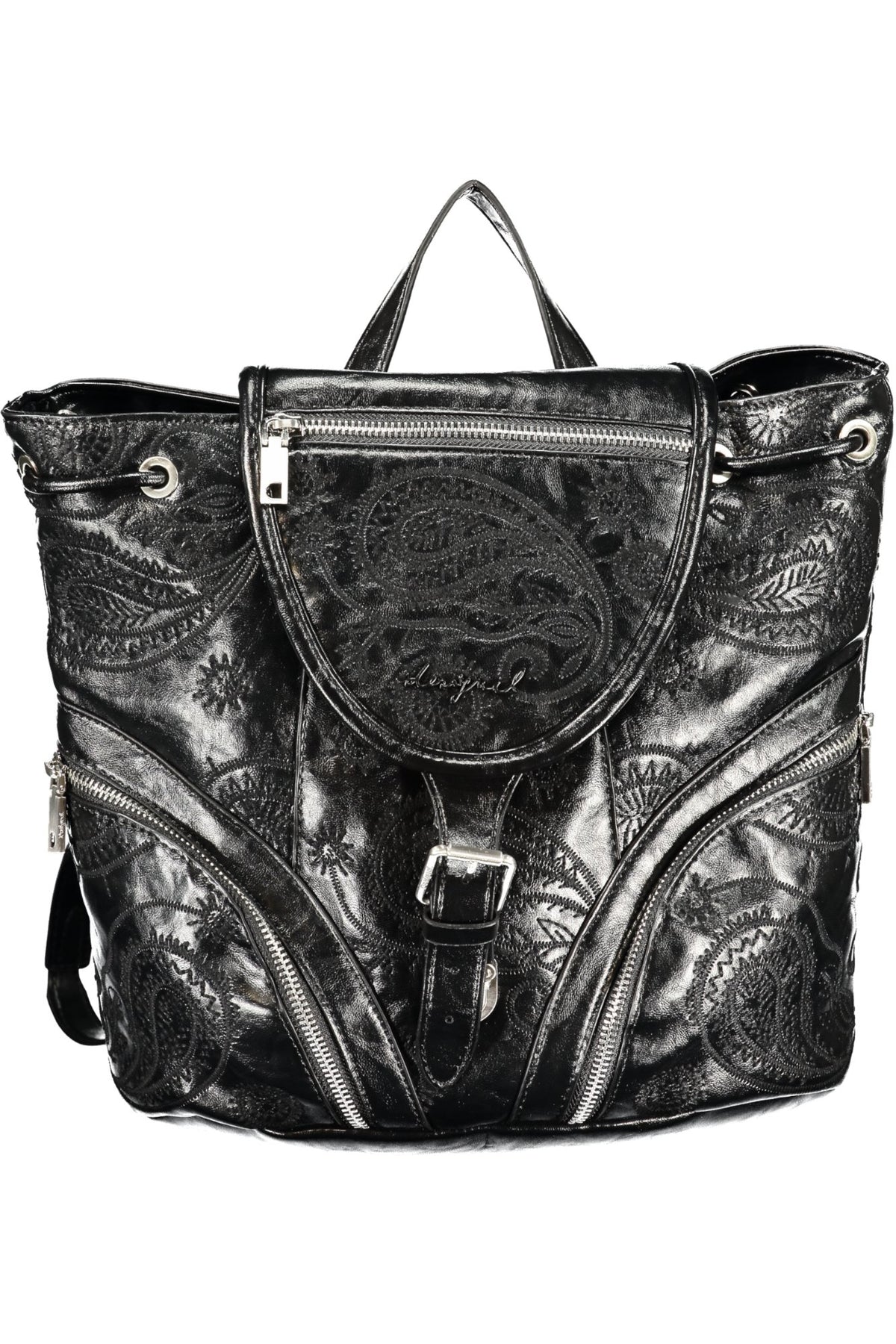 DESIGUAL WOMEN'S BLACK BACKPACK