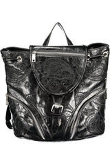 DESIGUAL WOMEN'S BLACK BACKPACK
