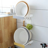 Retractable Wall-Mounted Bathroom Organizer with Hooks