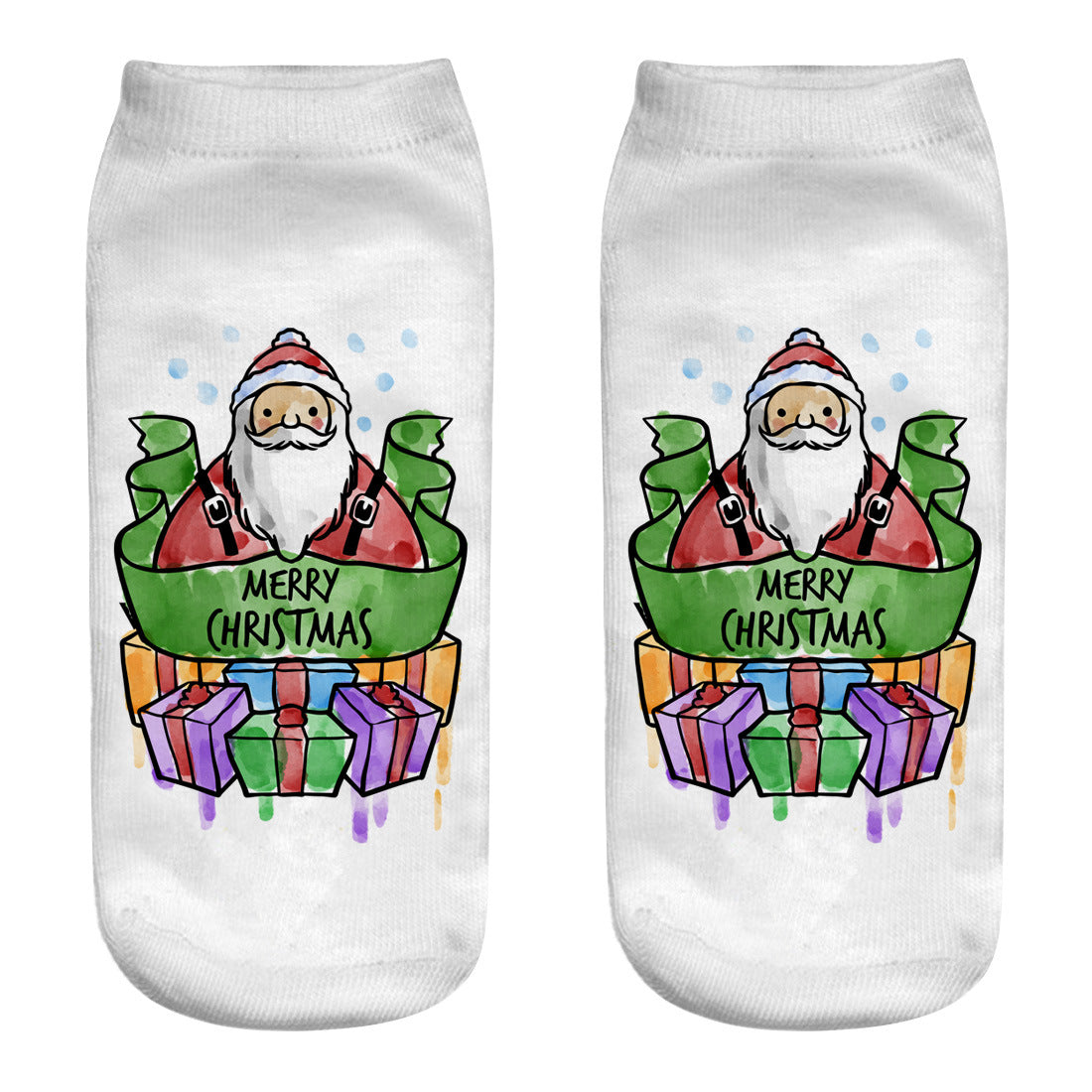 New 3D Printed Christmas Socks for Women