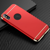 3-Section Electroplated PC Case for iPhones