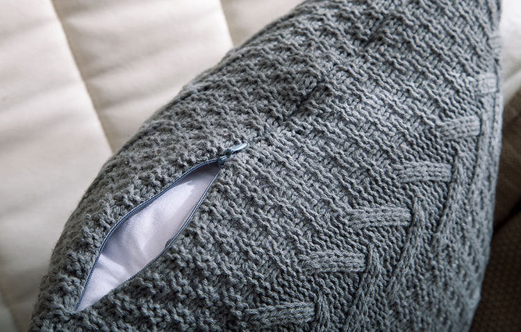 Chunky Knit Pillow Cover for Home Decor (No Insert)