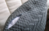 Chunky Knit Pillow Cover for Home Decor (No Insert)