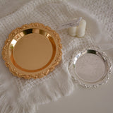 Vintage Carved Gold Jewelry Storage Tray