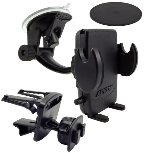 Arkon Car Phone Holder Mount for iPhone 12 Pro Max XS XR Galaxy Note 21 20 10 Retail Black