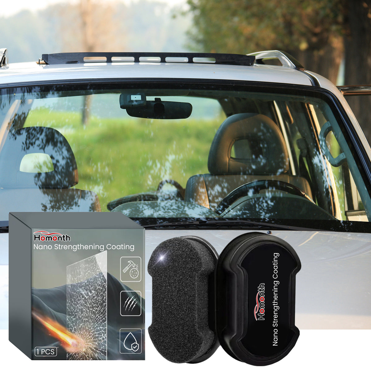 Homonth Car Sponge for Windshield Cleaning and Shine
