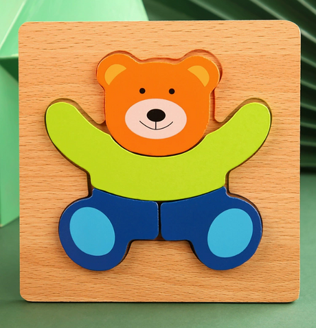 Montessori Wooden Educational Puzzle Board (One Set)