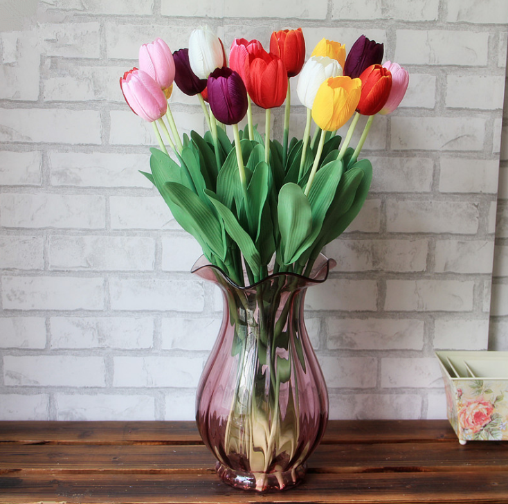 Single Tulip, Faux Silk Flower for Home Décor