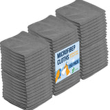 GREEN LIFESTYLE Microfiber Cleaning Cloth 150 Pack Borderless Microfiber Towels Cleaning Rags for Cleaning Car Microfiber Towel Drying Towels for Сars Car Wash Towels (11.5" x 11.5" Grey)