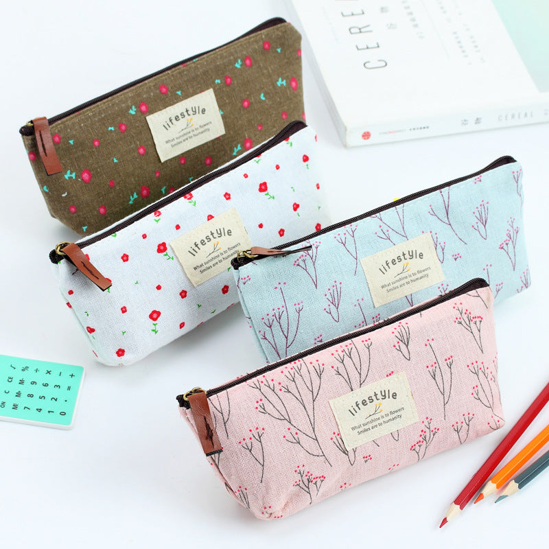 Creative Floral Pencil Case for Stationery Supplies