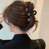 Rhinestone Love Shark Clip Hair Accessory for Women