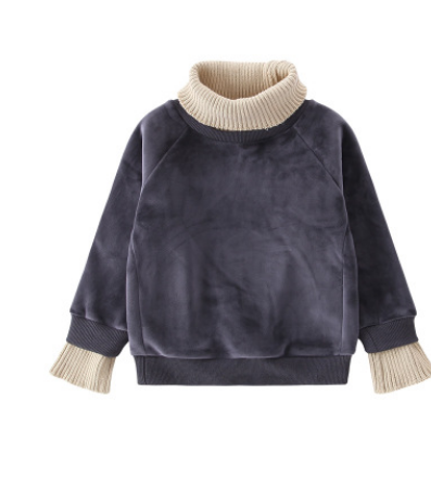 Thickened Fleece Hoodie for Girls Winter Top