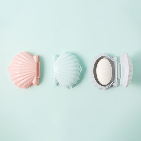 Creative Shell Shaped Portable Soap Box for Travel