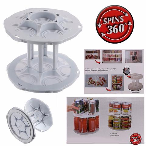 Rotating Plastic Storage Rack and Organizer