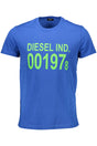 DIESEL MEN'S SHORT SLEEVE T-SHIRT BLUE