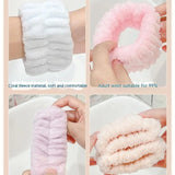 Women's Absorbent Wristbands for Spa and Makeup Use