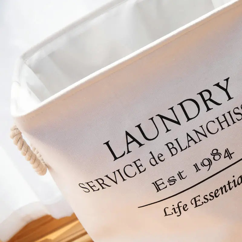 Thick Foldable Laundry Basket with Handles for Storage