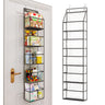 Fixwal Over The Door Hanging Pantry Organizer 5-Shelf Room Organizer with Clear Plastic Pockets Behind The Door Storage Organizer Large Capacity Organizer for Closet Bedroom Bathroom (Grey)
