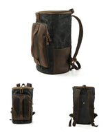 Outdoor Men's Waxed Canvas Backpack for Travel