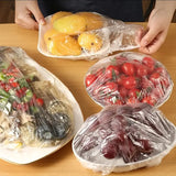 Disposable Plastic Food Storage Covers - 50/100pcs Set
