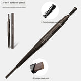 Stainless Steel Eyebrow Tweezers and Dual-Head Brush Set