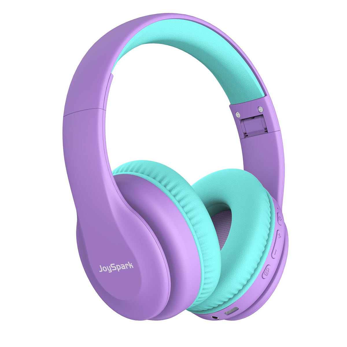 JoySpark Kids Bluetooth Headphones Lightweight Wireless Headphones for Kids 85/94dB Volume Limited 60 Hours Playtime Bluetooth 5.3 Over-Ear Toddler Headphones with Built-in Mic (Purple)