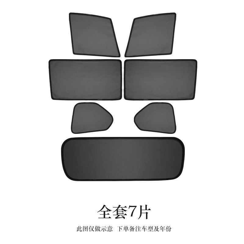 Car Sunshade with Six-Layer Insulation and Privacy Mesh