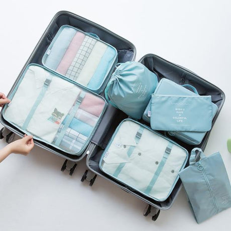 7-Piece Travel Organizer Set for Luggage and Clothing