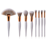 8-Piece Makeup Brush Set with Black Handles