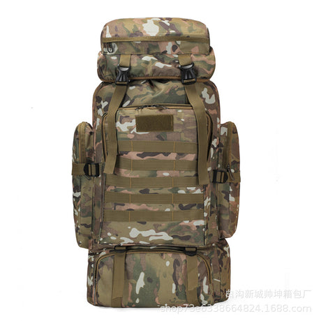 80L Camouflage Outdoor Backpack for Hiking and Camping