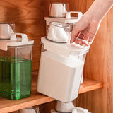 Transparent Laundry Detergent Storage Box with Cup
