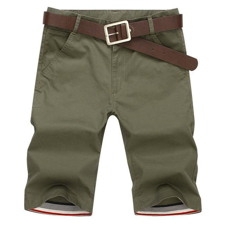 Men's Casual Solid Color Cotton-Linen Shorts