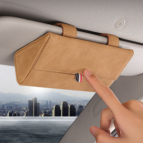 Suede Car Sunglasses Case for Mercedes BMW Audi