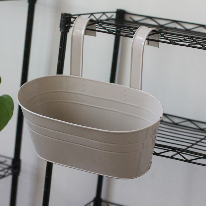 Removable Double Hook Hanging Planter with Oval Design