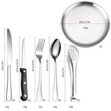 Camping Silverware Set - Portable Stainless Steel Utensils