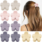 ATODEN Small Flower Hair Accessories - Matte Tiny 1.6" Claw Clips for Fine Hair 10 Pcs Jaw Clips for Women and Girls Gifts