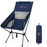 Crnyudy Folding High Back Camping Chair for OutsideLightweight Camp Chair Portable Compact for Adults with Carrying Bag for Hiking Lawn Picnic&Fishing(Navy Blue)