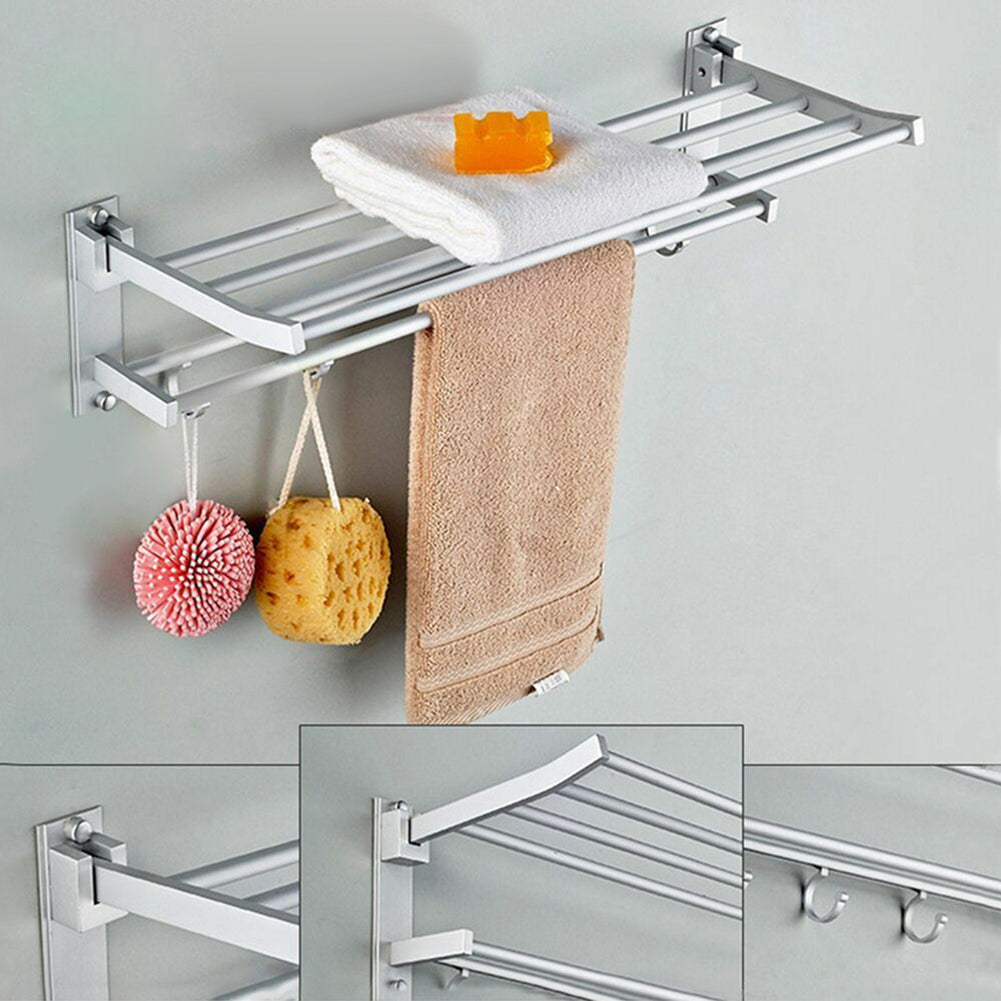 Wall-Mounted Space Aluminum Bathroom Storage Rack