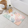 Uphome Bath Mats for Bathroom Abstract Plant Pink Boho Bathroom Rugs Soft Velvet Non Slip Washable Bathroom Mat Aesthetic Art Design Bath Rugs for Bathroom Sink Tub Shower 20x32 inch