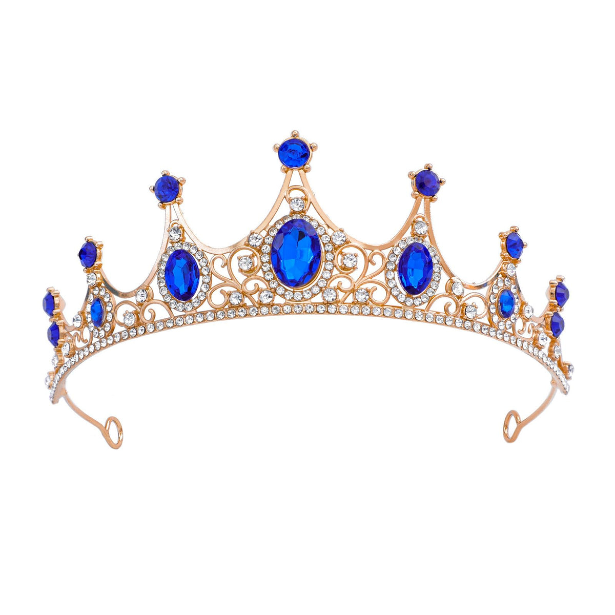 FORSEVEN Crystal Tiaras Birthday Crown for Women Wedding Rhinestones Princess Party Headbands Hair Accessories for Women and Girls