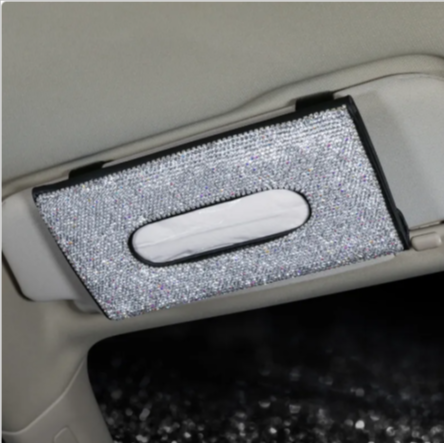 Crystal Car Visor Tissue Box