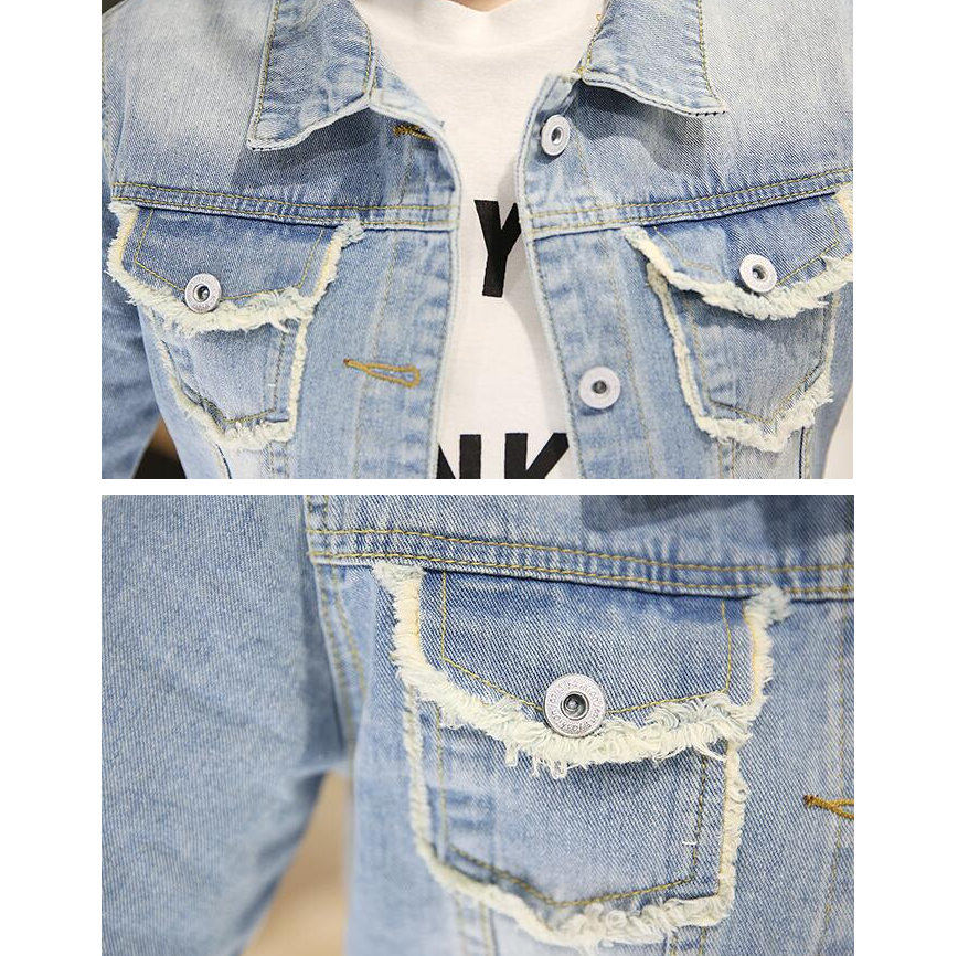Short Denim Jacket, Fashionable Cartoon Outerwear