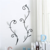 Iron Art Wall Planter with Transparent Glass Vase