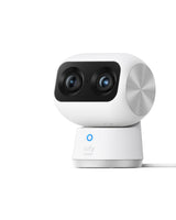 eufy Security Indoor Cam S350Dual Cameras4K UHD Resolution Security Camera with 8× Zoom and 360° PTZHuman/Pet AIIdeal for Baby Monitor/Pet Camera/Home SecurityDual-Band Wi-Fi 6Plug in (Renewed)